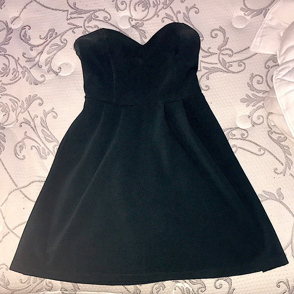 Dark Green Strapless Homecoming Dress